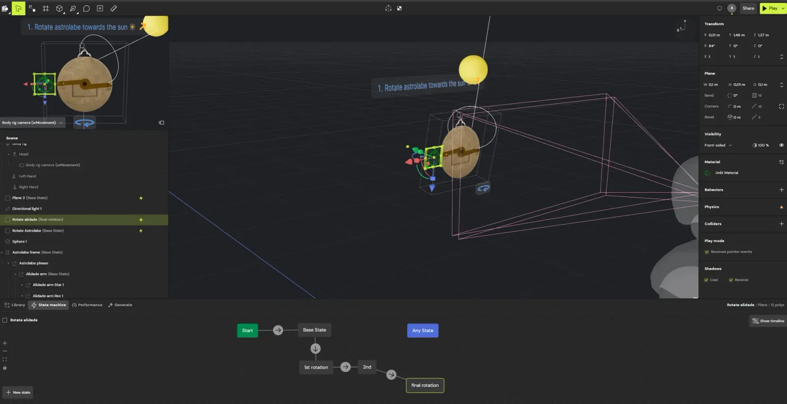 Mixed Reality Astrolabe Prototype